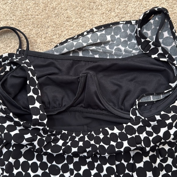 Magicsuit Asymmetrical Neckline Underwire Pebble Design One Piece Swim Dress 8 - Picture 6 of 9